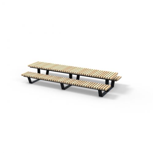 Contemporary picnic table - Solid Crosswise - Streetlife - wooden / made from recycled materials / steel base
