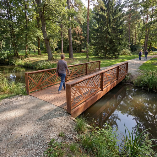 Composite bridge - FACET - Streetlife - COR-TEN® steel / steel / galvanised steel