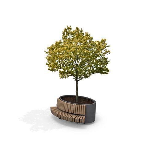 PP garden planter - ROUGH&amp;READY - Streetlife - Douglas fir / galvanised steel / PE