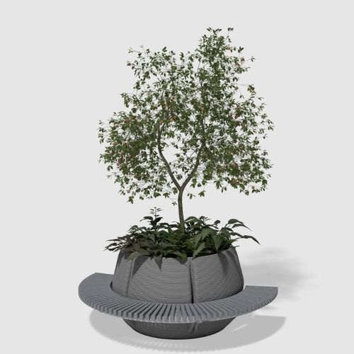Low-density polyethylene (LDPE) planter - LEAN - Streetlife - composite / recycled plastic / circular