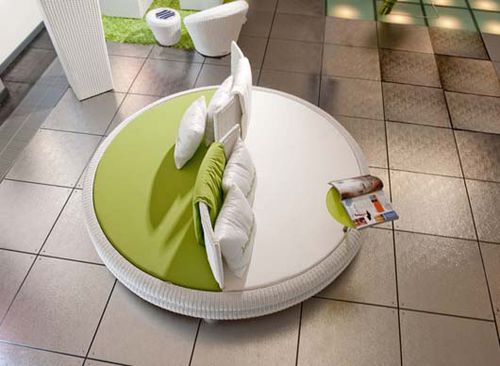 Round sofa - MOOFUSHI - Dolcefarniente by DFN srl - contemporary / garden / resin wicker