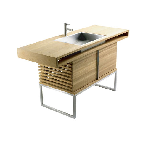 Stainless steel kitchen sink cabinet - BO 4555 - KENKOON - for garden