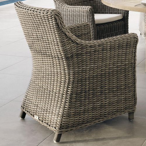 Contemporary dining chair - San Diego - MANUTTI - outdoor / fabric / rattan