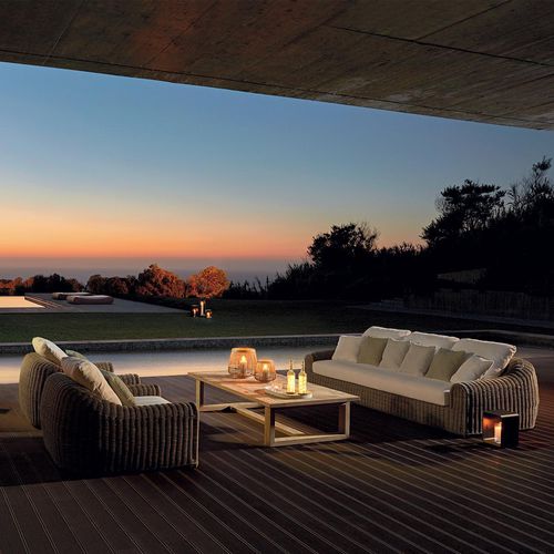 Contemporary sofa - River - MANUTTI - outdoor / fabric / gray