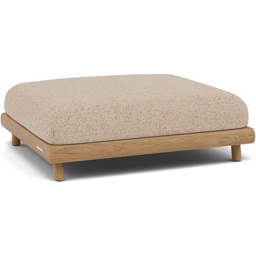 Contemporary footrest - Muyu  - MANUTTI - fabric / teak / outdoor