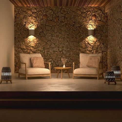Contemporary coffee table - Torsa  - MANUTTI - ceramic / marble / teak base