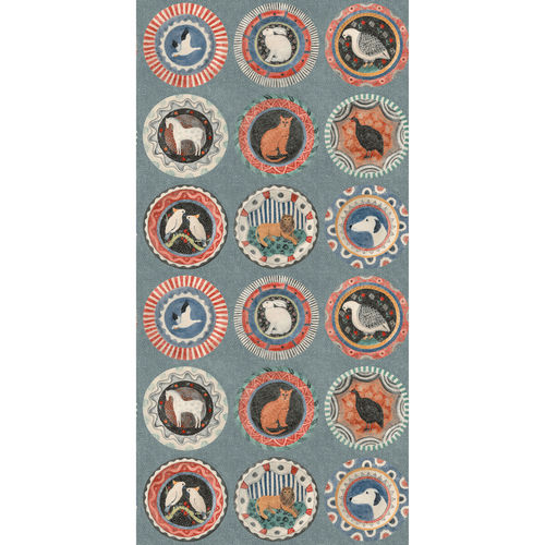 Contemporary wallpaper - ROBINA'S DINNER PARTY - GP & J BAKER - geometric / animal motif / wallpaper look
