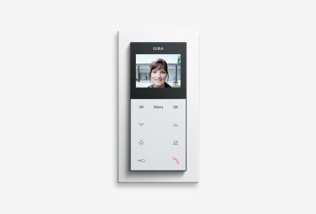 White video door intercom - Gira - black / gray / wall-mounted