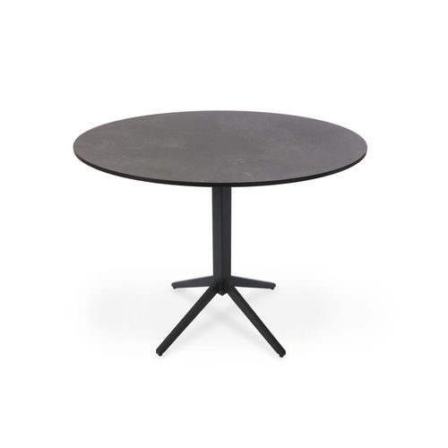 Contemporary bistro table - ATLANTIC - FISCHER MÖBEL - laminate / ceramic / lacquered metal steel base
