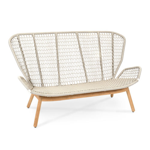 Contemporary sofa - WING LIGHT RELAX - FISCHER MÖBEL - for outdoor use / rope / with armrests