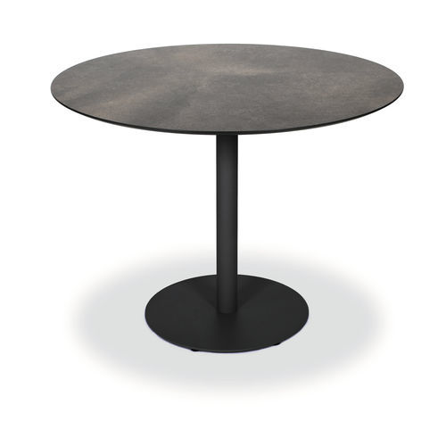 Contemporary bistro table - LUIS - FISCHER MÖBEL - laminate / ceramic / stainless steel base