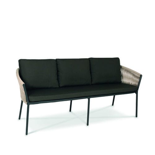 Contemporary garden bench - COSMO - FISCHER MÖBEL - aluminum / rope / fabric
