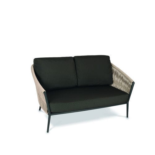 Contemporary lounge garden set - COSMO - FISCHER MÖBEL - water-repellent fabric / aluminum / rope