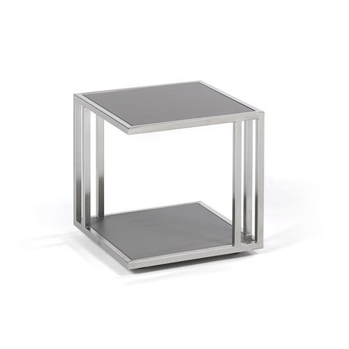 Contemporary side table - SUITE LOUNGE - FISCHER MÖBEL - ceramic / stainless steel base / rectangular