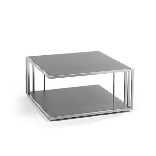 Contemporary coffee table - SUITE LOUNGE - FISCHER MÖBEL - ceramic / stainless steel base / rectangular