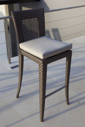 Contemporary bar chair - MADISON  - SKY LINE DESIGN - outdoor / fabric / resin wicker base