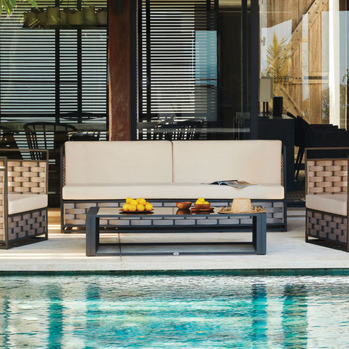 Contemporary sofa - BANDIDO  - SKY LINE DESIGN - outdoor / fabric / beige