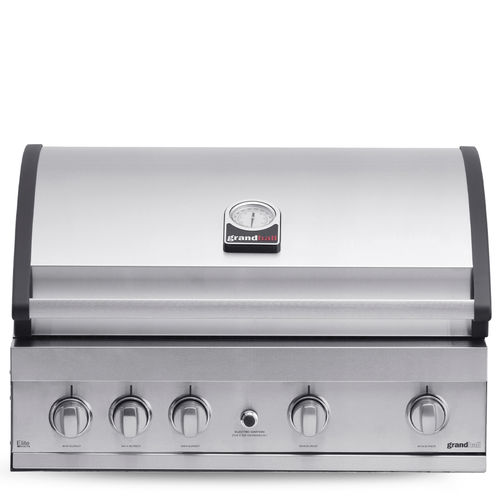 Gas barbecue - Elite G4 - GRAND HALL - fixed / free-standing / cast iron