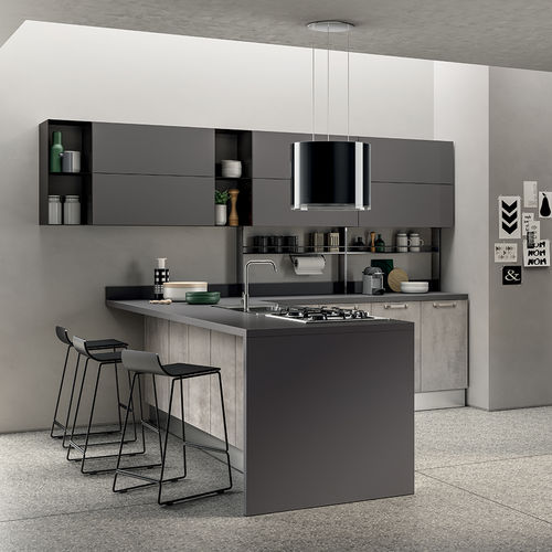 Contemporary kitchen - SAX - SCAVOLINI - laminate / melamine / island