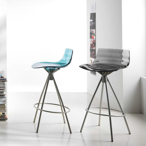 Contemporary bar chair - SELTZ - SCAVOLINI - indoor / copolymer / chromed metal base