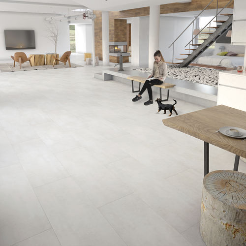 HDF laminated floor tile - S172043 - FAUS International Flooring - floating / stone look / for domestic use