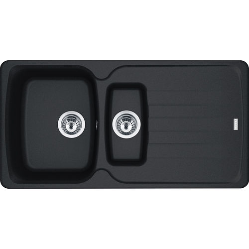 Double kitchen sink - ANTEA AZG 651 REV - FRANKE HOME SOLUTIONS - with drainboard / granite / overmount
