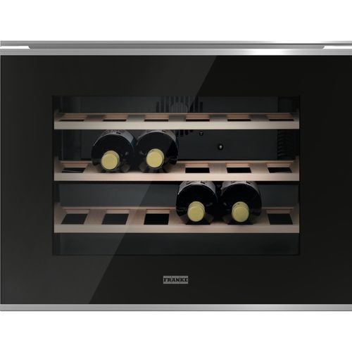 Serving wine cabinet - Mythos FMY 24 WCR XS UK - FRANKE HOME SOLUTIONS - built-in / stainless steel / glazed