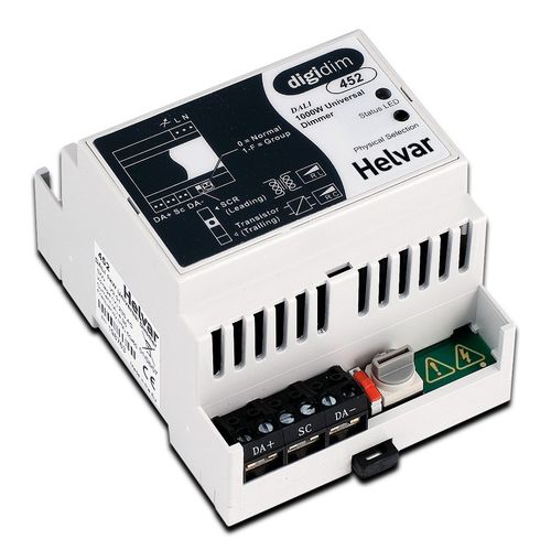 DIN rail dimmer - 452/454/455 - HELVAR