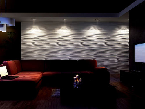 Wall-mounted decorative panel - JET STREAM - ArmourColor - VOC-free / made from recycled materials / plaster