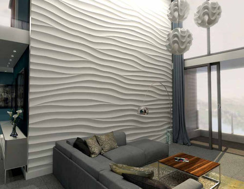 Wall-mounted decorative panel - FLOW XL - Armourcoat USA - plaster / textured