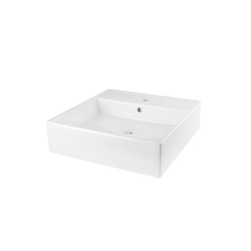 Countertop hand basin 6510X180CP JUSTIME square / ceramic