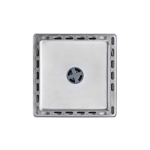 Stainless steel floor drain - 0306-10-79S1 - JUSTIME - for shower / square