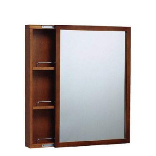 Contemporary bathroom mirror cabinet - 6811-77-82CP - JUSTIME - wooden / wall-mounted
