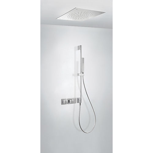 Recessed wall shower set - BLOCK SYSTEM: 20725209 - TRES Grifería - recessed ceiling / contemporary / with hand shower