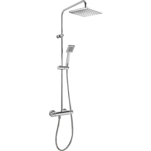 Wall-mounted shower set - FLAT-TRES: 20438702 - TRES Grifería - contemporary / with hand shower / thermostatic