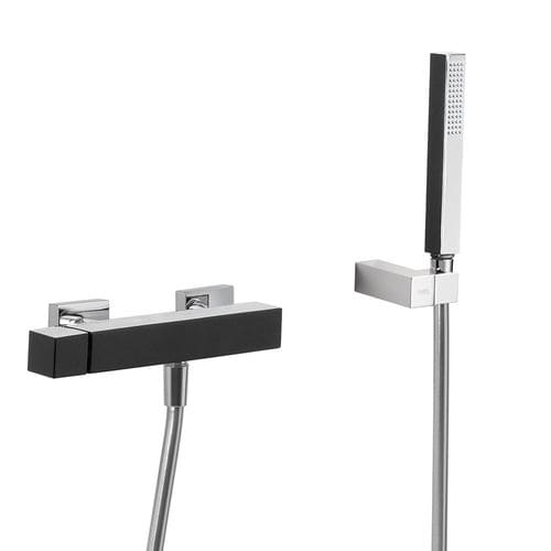 Shower mixer tap - CUADRO EXCLUSIVE: 607167 - TRES Grifería - wall-mounted / chromed metal / bathroom