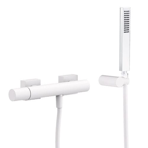 Shower mixer tap - 21116701BM - TRES Grifería - wall-mounted / chromed metal / bathroom