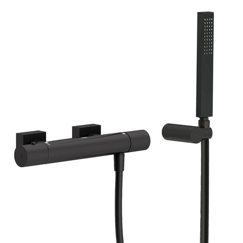 Shower mixer tap - 21116409NM - TRES Grifería - wall-mounted / thermostatic / chromed metal