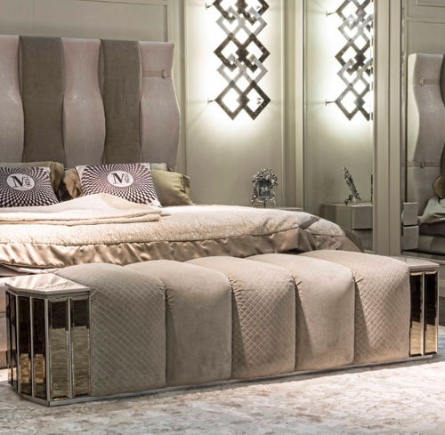 Contemporary bed bench - OLA - Mantellassi 1926 - fabric / home