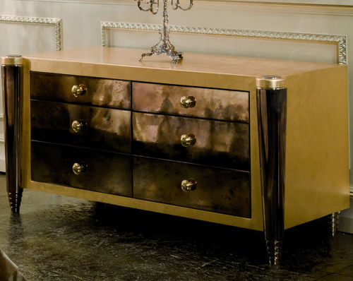 Traditional chest of drawers - AMETISTA - Mantellassi 1926 - brass / custom / 6-drawer