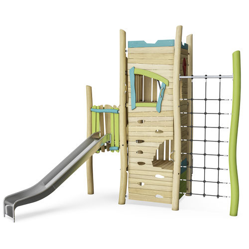 Playground structure - NRO1016 - KOMPAN - for public building / public / solid wood