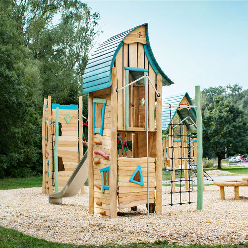 Playground structure - NRO1026 - KOMPAN - for public building / public / wooden