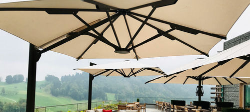Square parasol - TYPE SA - MDT-TEX - round / rectangular / side post