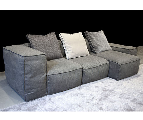 Modular sofa - PEANUT - Hudson Furniture - contemporary / fabric / brown