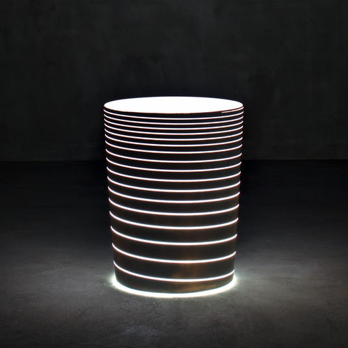 Low-density polyethylene (LDPE) plant pot - GRAND JANE   - SERRALUNGA - round / high / illuminated