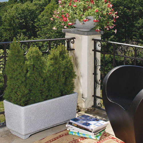 Low-density polyethylene (LDPE) planter - RUVIDA - SERRALUNGA - rectangular / 100% recyclable / contemporary