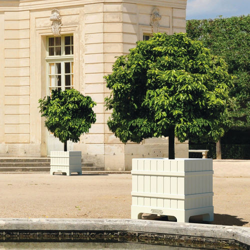Resin planter - VERSAILLES  - SERRALUNGA - cube / weatherproof / UV-resistant