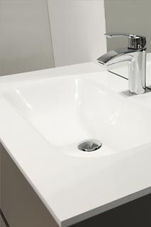 Built-in washbasin - ORGA - Dica - resin / rectangular / contemporary