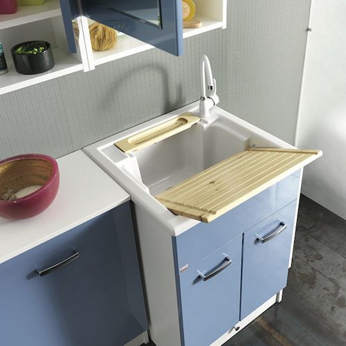 Built-in washbasin - EKO - Xilon - with counter / with shelf / with drawer