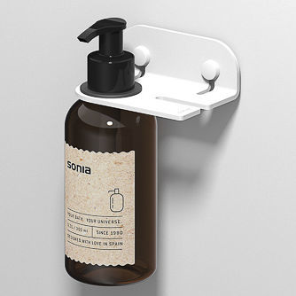 Home soap dispenser - QUICK - Sonia Bath - wall-mounted / aluminium / manual